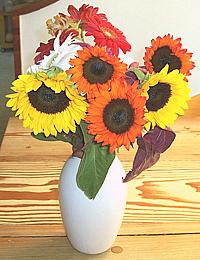 Vase of Sunflowers