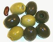 Green and Black Salad Olives