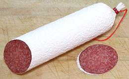 Debica Salami, with slice