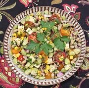 Dish of Spring Succotash Salad
