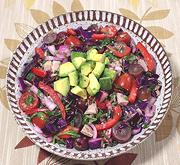 Dish of Tuna Red Cabbage Salad