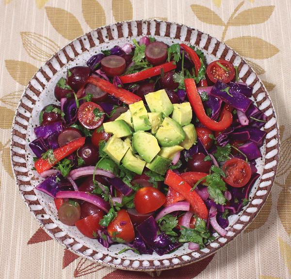 Dish of Red Cabbage Medley Salad