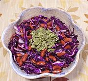 Bowl of Red Cabbage Red Bean Salad