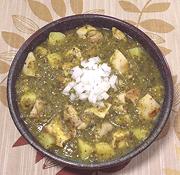 Bowl of Chicken & Potatoes in Tomatillo Sauce