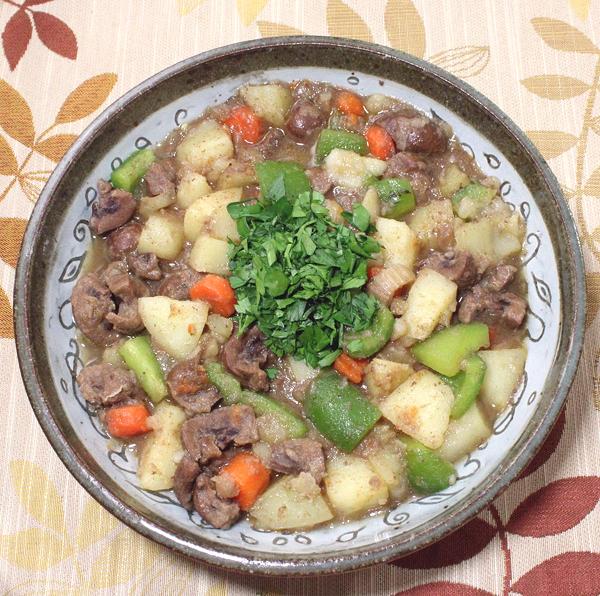 Dish of Beef Kidneys with Potatoes