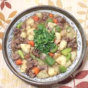 Dish of Beef Kidneys with Potatoes
