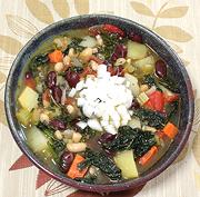Bowl of Bean & Vegetable Stew