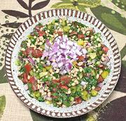 Dish of Butter Bean Salad