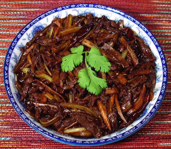 Dish of Beef with Celery & Bamboo