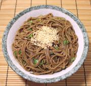 Dish of Soba Noodle Salad