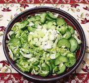 Dish of Cucumber Cabbage Salad