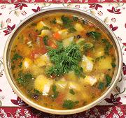Dish of Ukrainian Fish Soup
