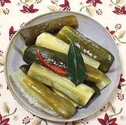 Dish of Fermented Cucumbers