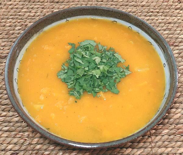 Bowl of Pumpkin & Apple Soup