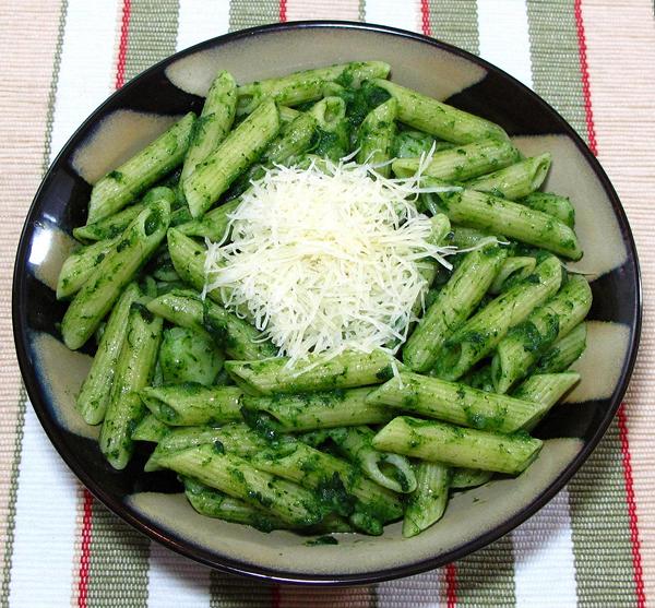 Dish of Pasta with Kale & Potatoes