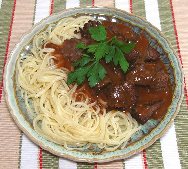 Dish of Braised Beef Cheeks